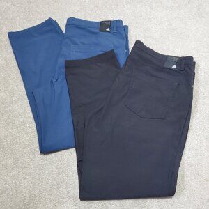 ADIDAS 2 Pack Bundle Lot Go-To-5 Pocket Tapered Leg Golf Pants Men's 36 x 29"